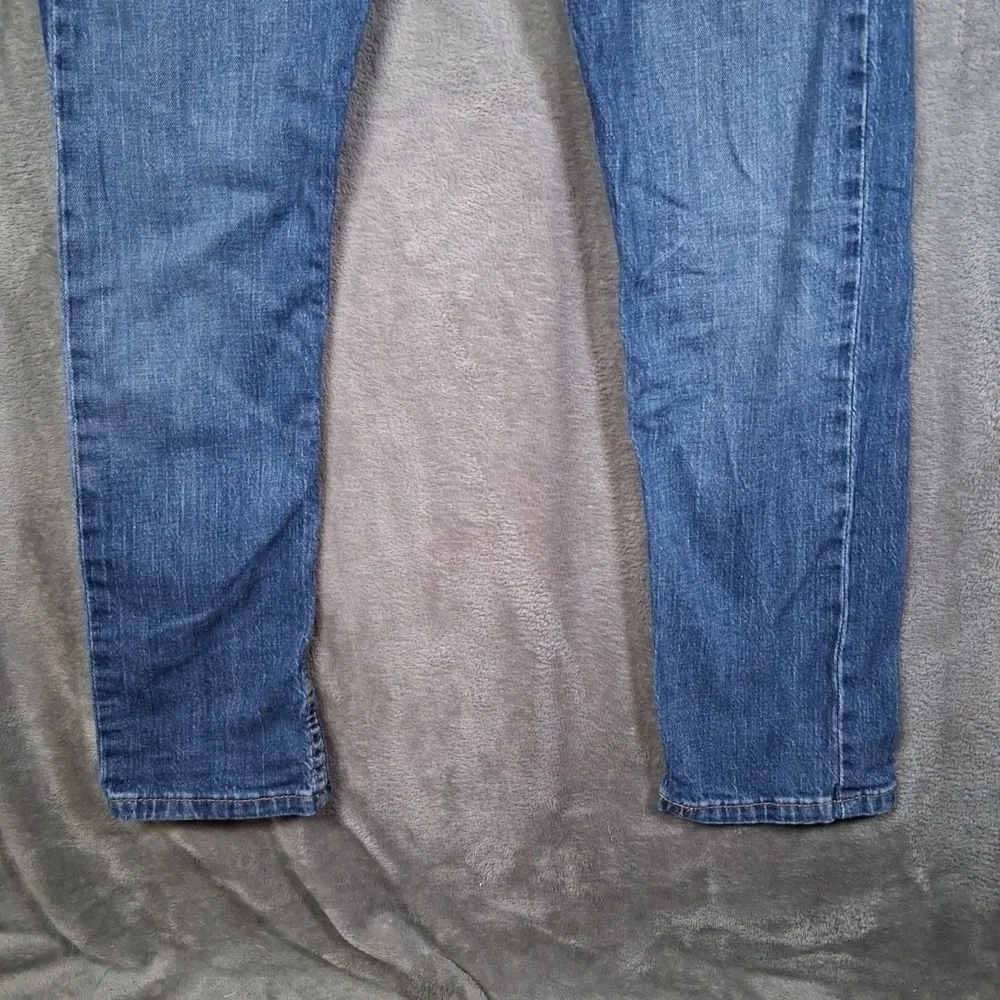 Levis 502 Mens‎ 30x30 Taper Fit Stretchable Dark Blue To The Falls Casual Denim